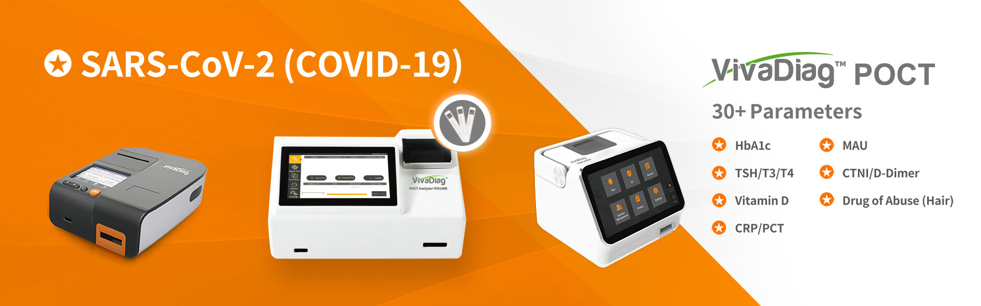 VivaDiag FIA Analyzer VIM001 uses the cutting-edge and innovative Fluorescence Immunochromatography technology, to generate test results in just few minutes.